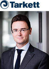 CEO Fabrice Barthélemy: 'In 2019 is een belangrijke mijlpaal bereikt in de circulaire economie met de lancering van een uniek recyclingaanbod voor tapijttegels.' ceo-Barthelemy -plus-logo