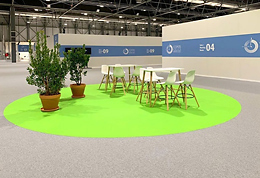 Gebruik van Rewind maakt beurzen en evenementen groener.(foto: Beaulieu Flooring Solutions) Gebruik van Rewind