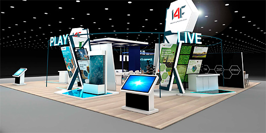 Visual van de i4F stand op Surfaces. Foto: i4F I4F aquaprotect