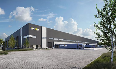 Het nieuwe pand bestaat straks uit een warehouse van circa 10.000 vierkante meter. (Foto: Verhoek Europe) Verhoek