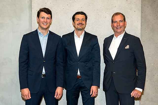 Het MMFA-bestuur voor de termijn 2024-2026. Op de foto van links naar rechts: Pieter Wilmots, Sebastian Wendel en Voorzitter Jan Dossche.(Foto: MMFA). Board Group