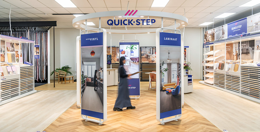 Veel nieuws bij Quick-Step tijdens de Flanders Flooring Days.(Foto: Quick-Step) Veel nieuws bij Quick Step tijdens de Flanders Flooring Days