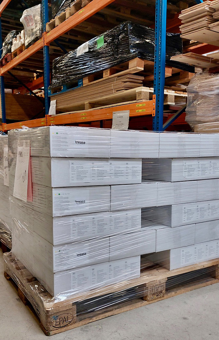 Pallets Trease klaar voor de uitlevering